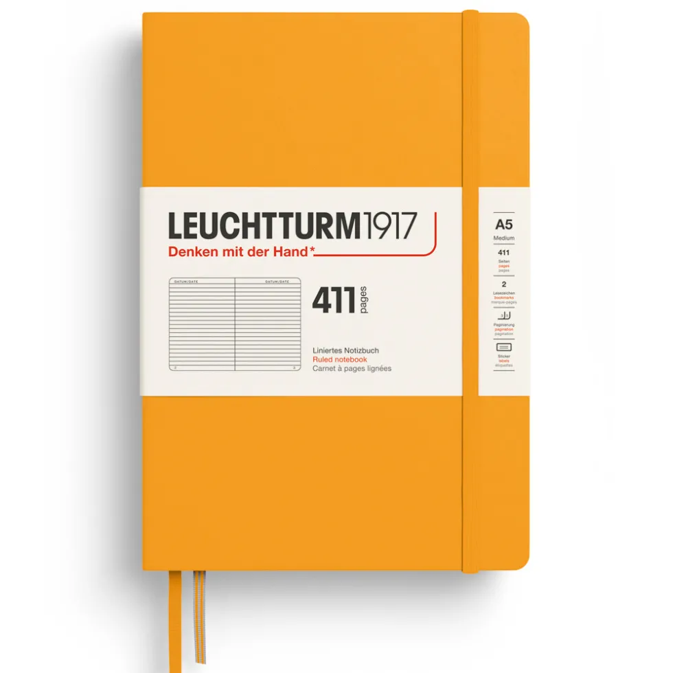 Notatnik w linie 411 A5 - Leuchtturm1917 - Rising Sun twarda okładka