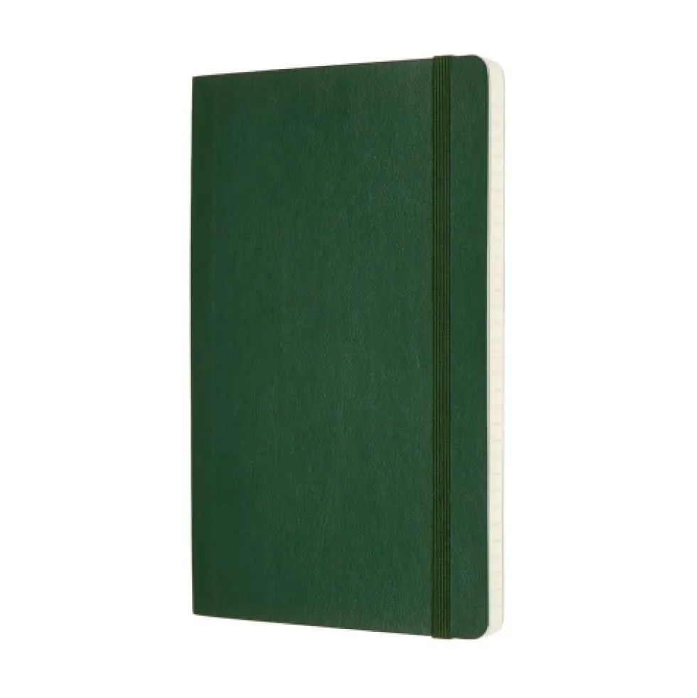 Notatnik w linie A5 - Moleskine - ciemnozielony miękka okładka