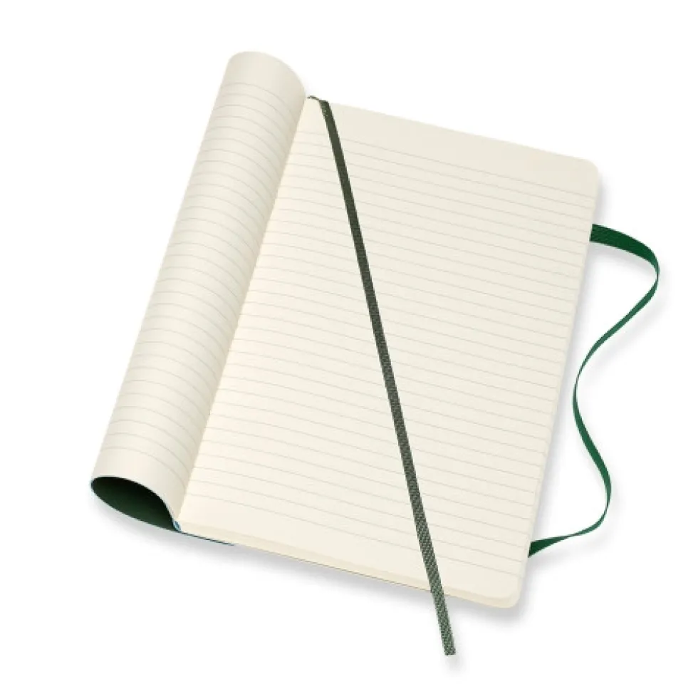 Notatnik w linie A5 - Moleskine - ciemnozielony miękka okładka