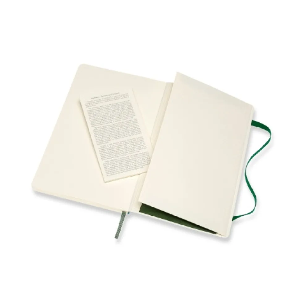 Notatnik w linie A5 - Moleskine - ciemnozielony miękka okładka