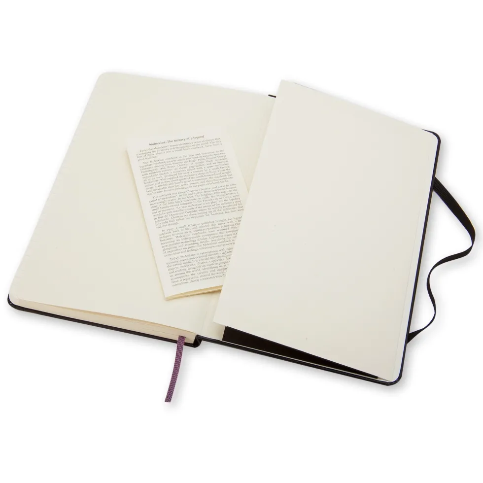 Notatnik w linie A5 - Moleskine - czarny twarda okładka