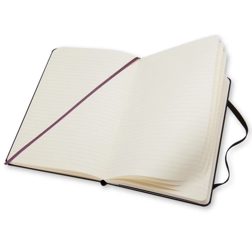 Notatnik w linie A5 - Moleskine - czarny twarda okładka