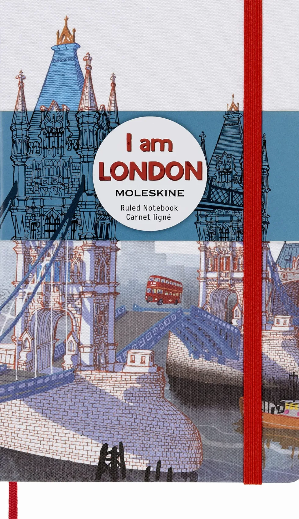 Notatnik w linie I am London 13 x 21 cm - Moleskine - twarda okładka