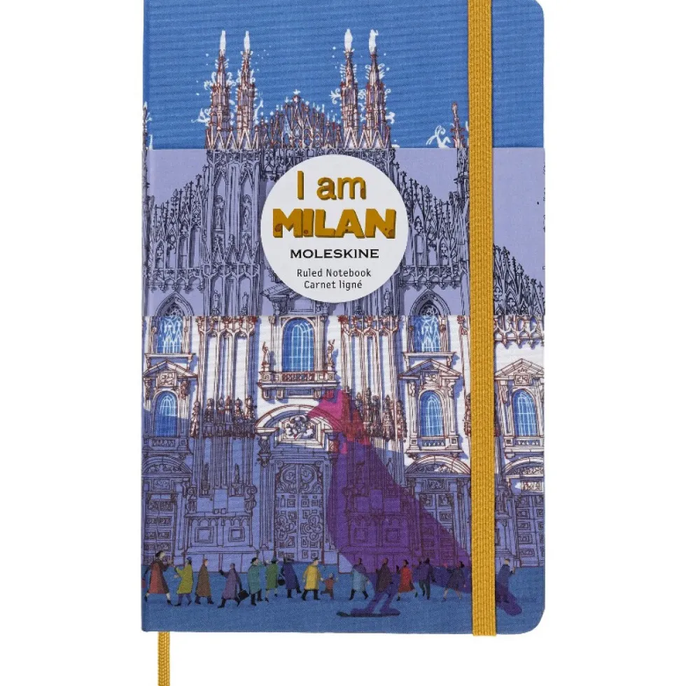 Notatnik w linie I am Milan 13 x 21 cm - Moleskine - twarda okładka
