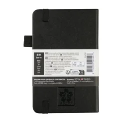 Notatnik w linie 9 x 14 cm - Sakura - Black, twarda okładka, 140 g/m2