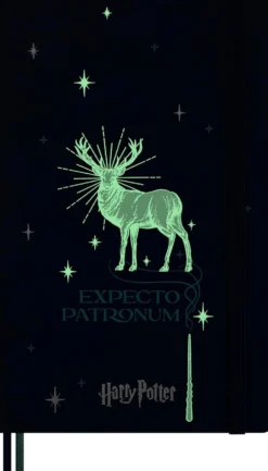 Notatnik w linię Harry Potter Patronum 13 x 21 cm - Moleskine - twarda okładka 100g/m2