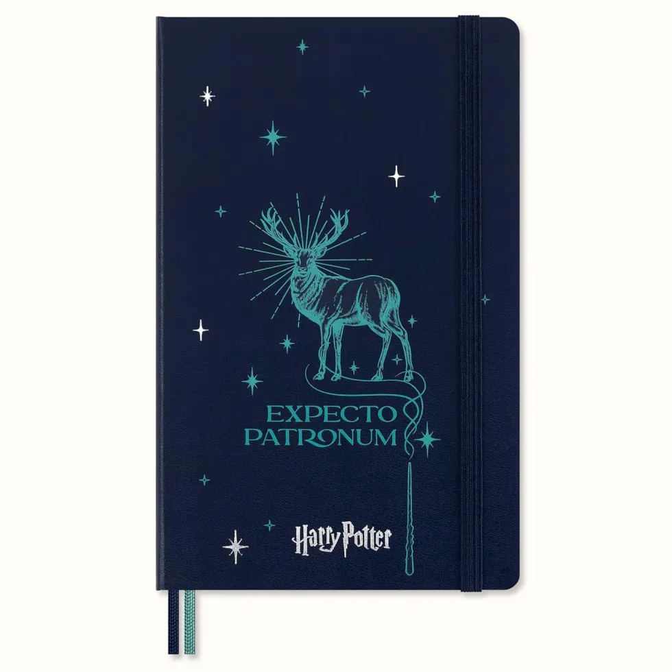 Notatnik w linię Harry Potter Patronum 13 x 21 cm - Moleskine - twarda okładka 100g/m2