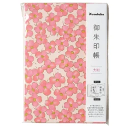 Notes harmonijkowy Goshuincho 12,5 x 18 cm - Kuretake - Pink, twarda okładka, 95 g/m²