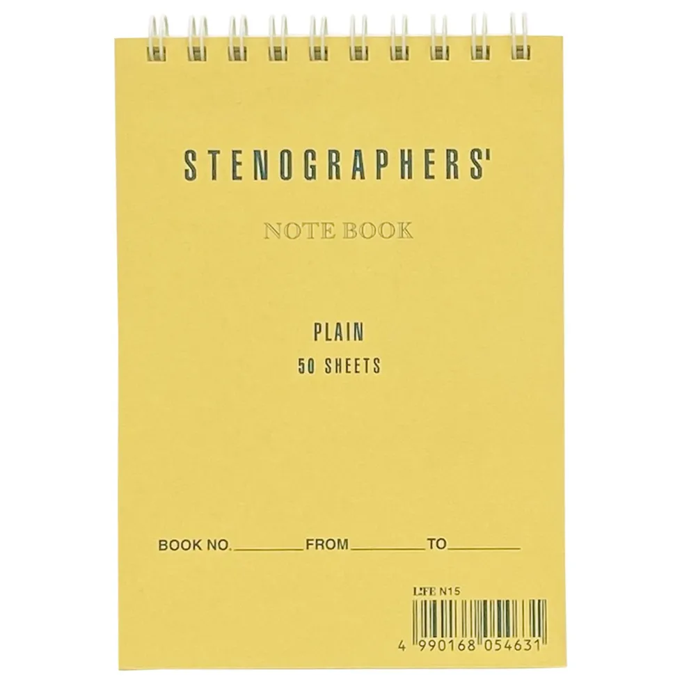 Notes na spirali Stenographer's A6 - Life - żółty