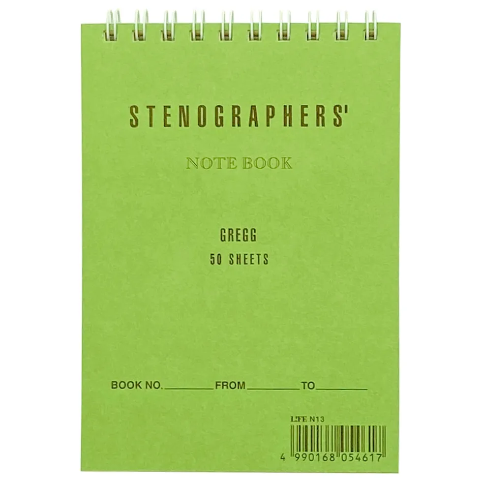 Notes na spirali Stenographer's A6 - Life - zielony