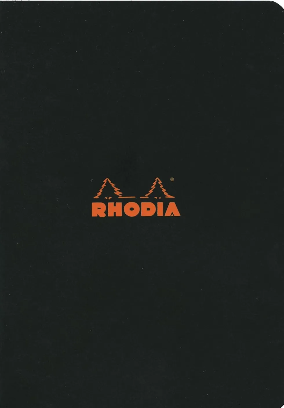 Notes - Rhodia - w kratkę, czarny, A5, 80 g, 48 ark.