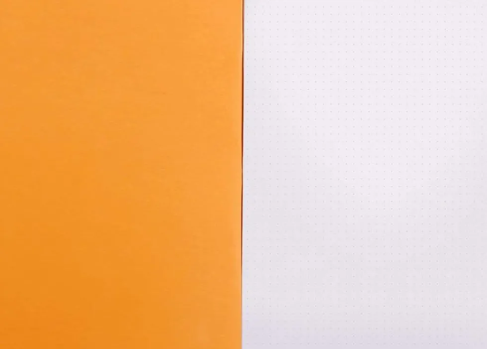 Notes - Rhodia - w kropki, pomarańczowy, A4, 80 g, 48 ark.
