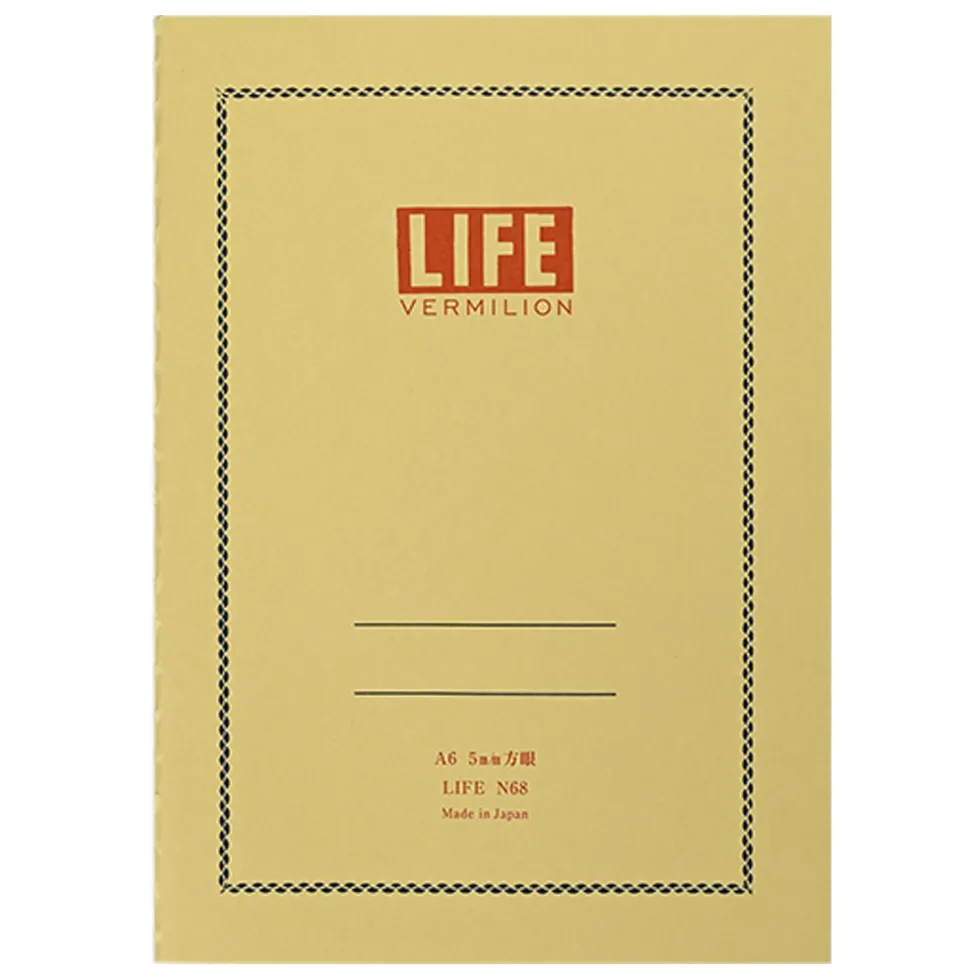 Notes Vermilion A6 - Life - beżowy
