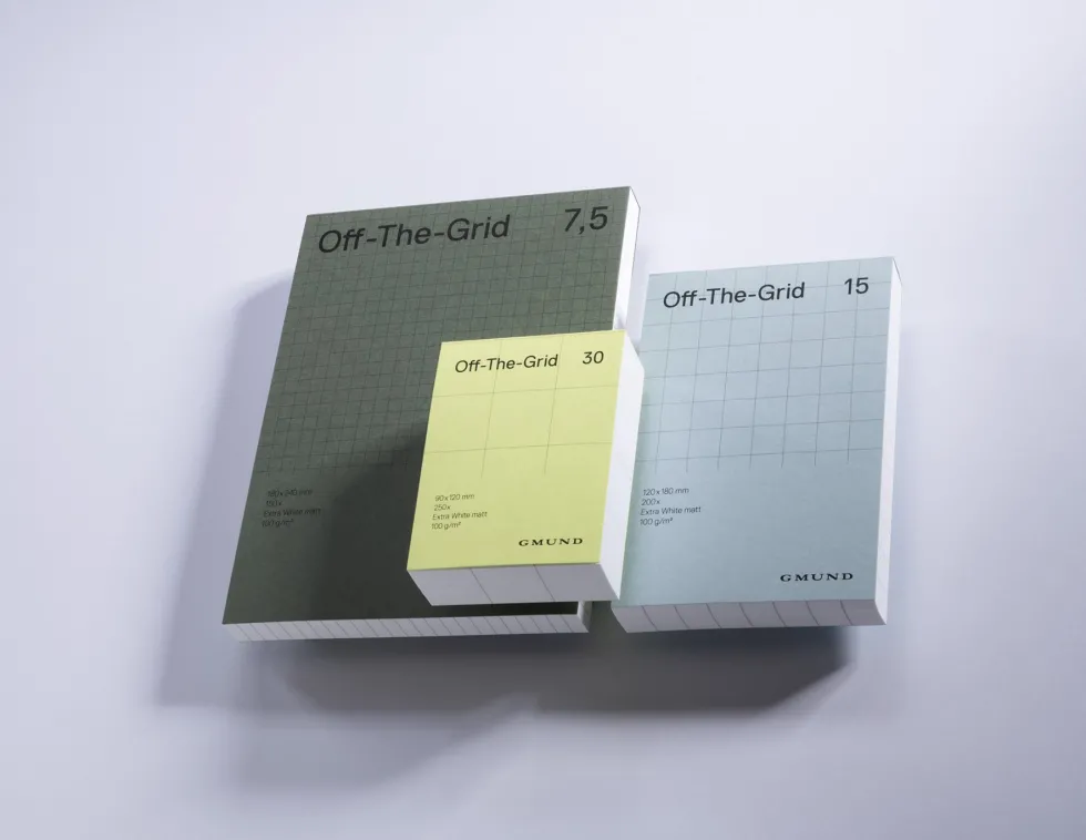 Notes w kratkę Off-The-Grid 30 - Gmund - Lime 100 g 250 ark.