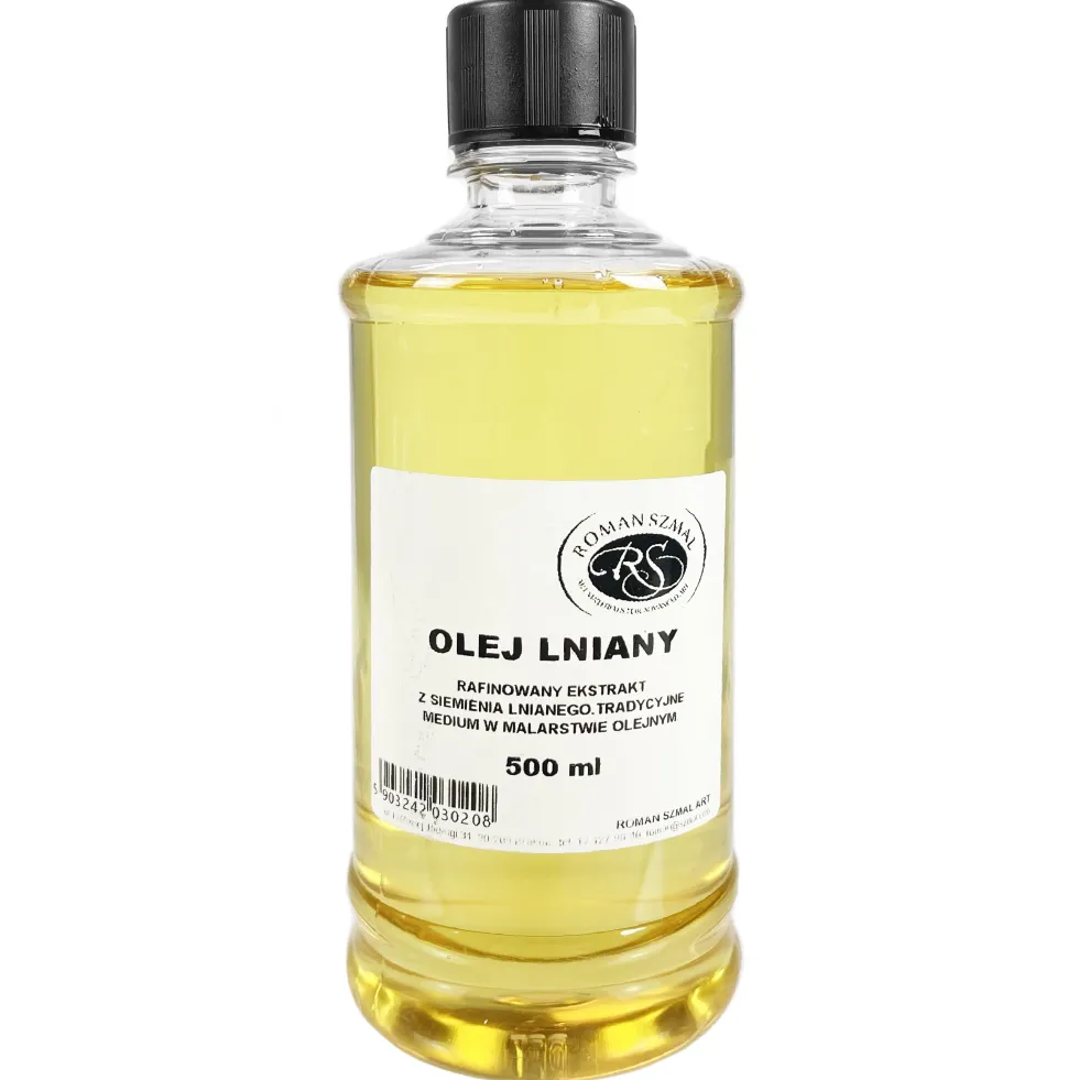 Olej lniany do farb olejnych, rafinowany - Roman Szmal - 500 ml