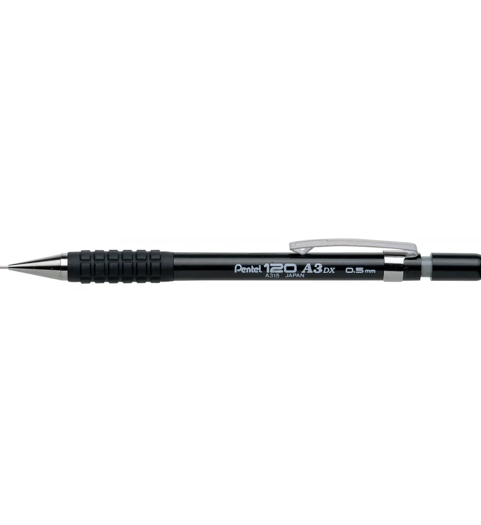 Ołówek automatyczny 120 A3 DX - Pentel - czarny, 0,5 mm
