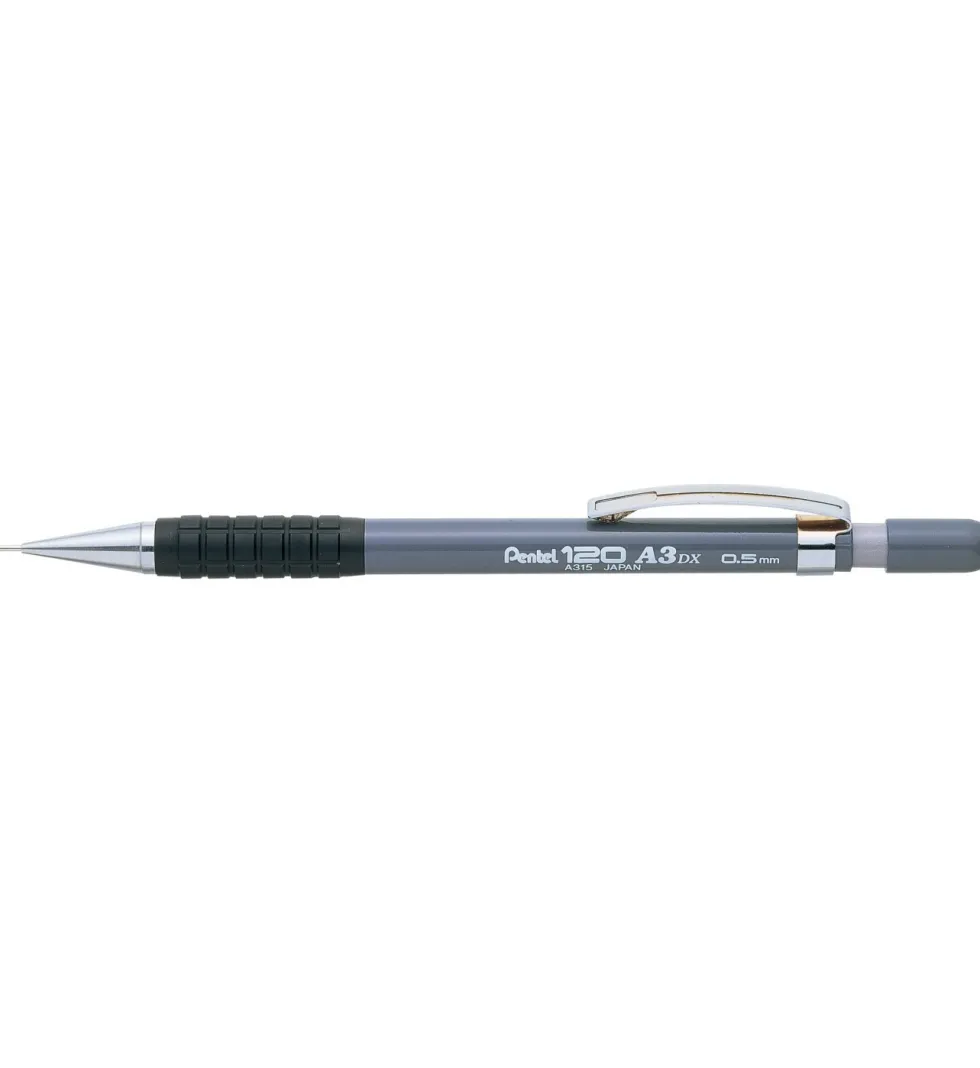 Ołówek automatyczny 120 A3 DX - Pentel - szary, 0,5 mm