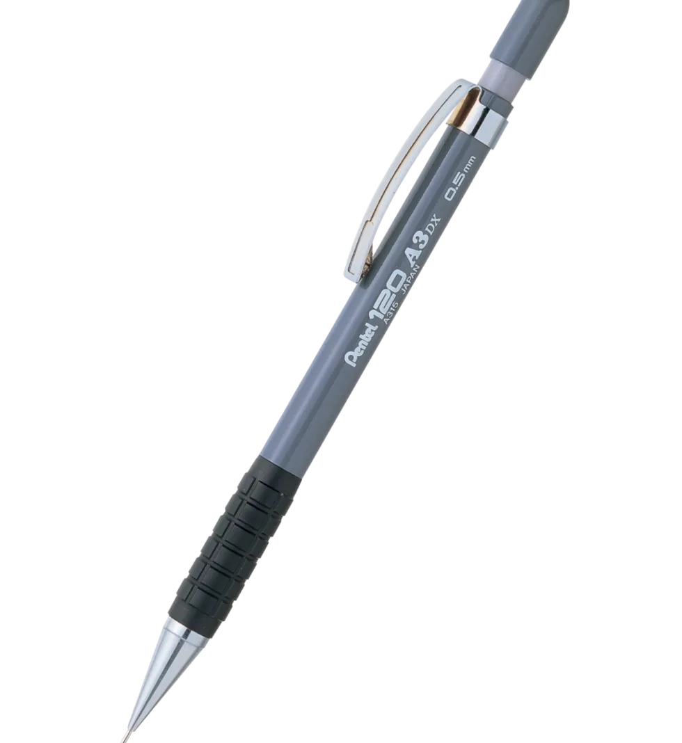 Ołówek automatyczny 120 A3 DX - Pentel - szary, 0,5 mm