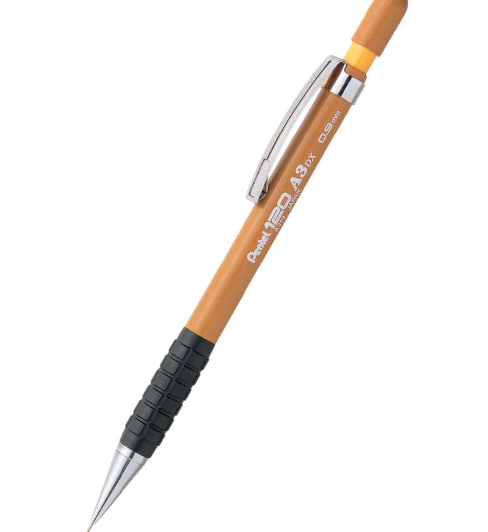 Ołówek automatyczny 120 A3 DX - Pentel - żółty, 0,9 mm