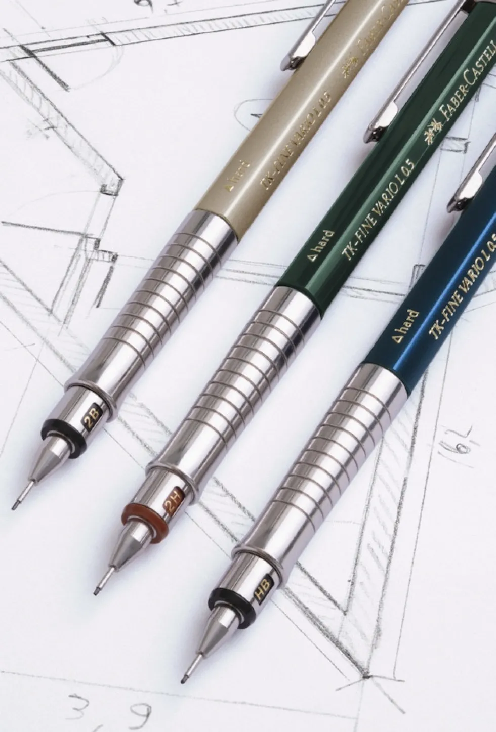 Ołówek automatyczny TK-Fine Vario L - Faber-Castell - Green, 1 mm, HB
