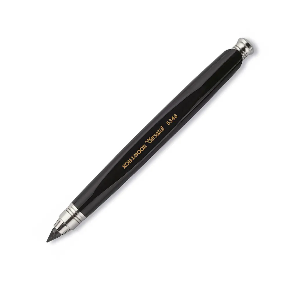 Ołówek mechaniczny Versatil z temperówką - Koh-I-Noor - czarny, 5,6 mm