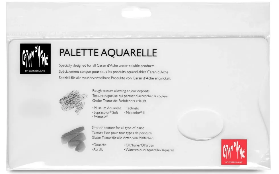 Paleta malarska Artist - Caran d'Ache - biała, dwustronna, 13 x 26 cm
