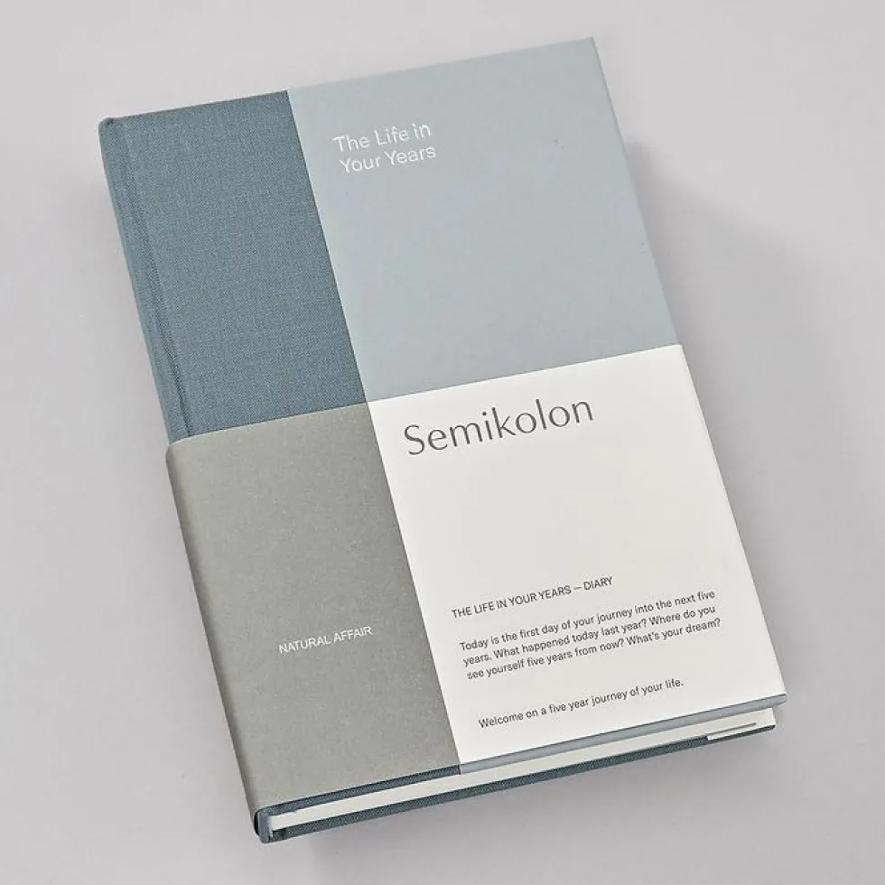 Pamiętnik pięcioletni The Life in Your Years A5 - Semikolon - Sea Salt