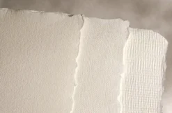 Papier czerpany - Kalander - biały, juta, A5