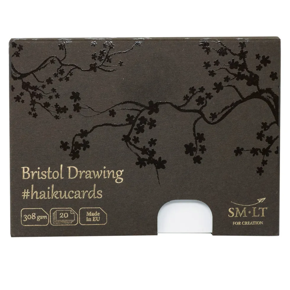 Papier do akwareli, bawełniany Haiku Cards - SM-LT - biały, 14,7 x 10,6 cm, 308 g, 20 ark.