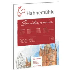 Papier do akwareli Britannia - Hahnemühle - hot pressed, 50 x 65 cm, 300 g, 10 ark.