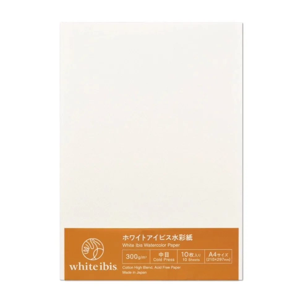 Papier do akwareli White Ibis A4 - Holbein - cold press 300 g 10 ark.