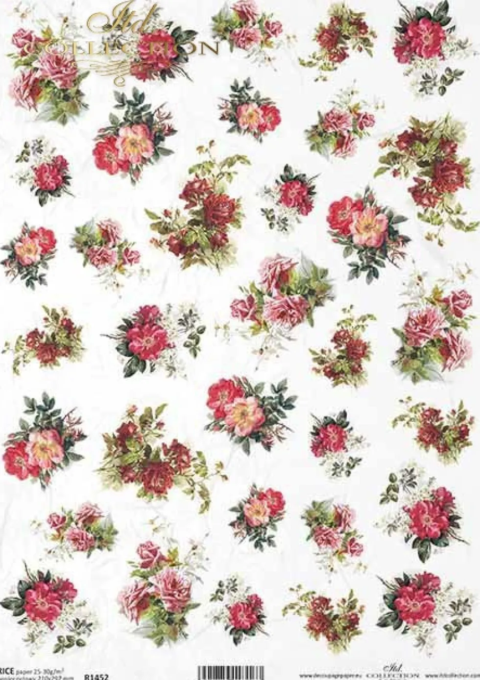 Papier do decoupage A4 - ITD Collection - ryżowy, R1452