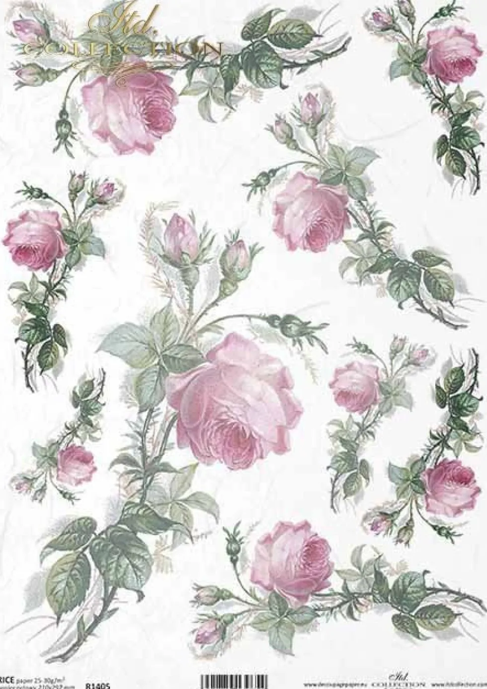 Papier do decoupage A4 - ITD Collection - ryżowy, R2323