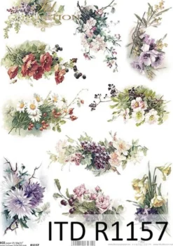 Papier do decoupage A4 - ITD Collection - ryżowy, R1326