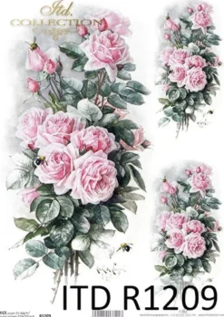 Papier do decoupage A4 - ITD Collection - ryżowy, R1208