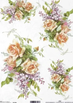 Papier do decoupage A4 - ITD Collection - ryżowy, R1204