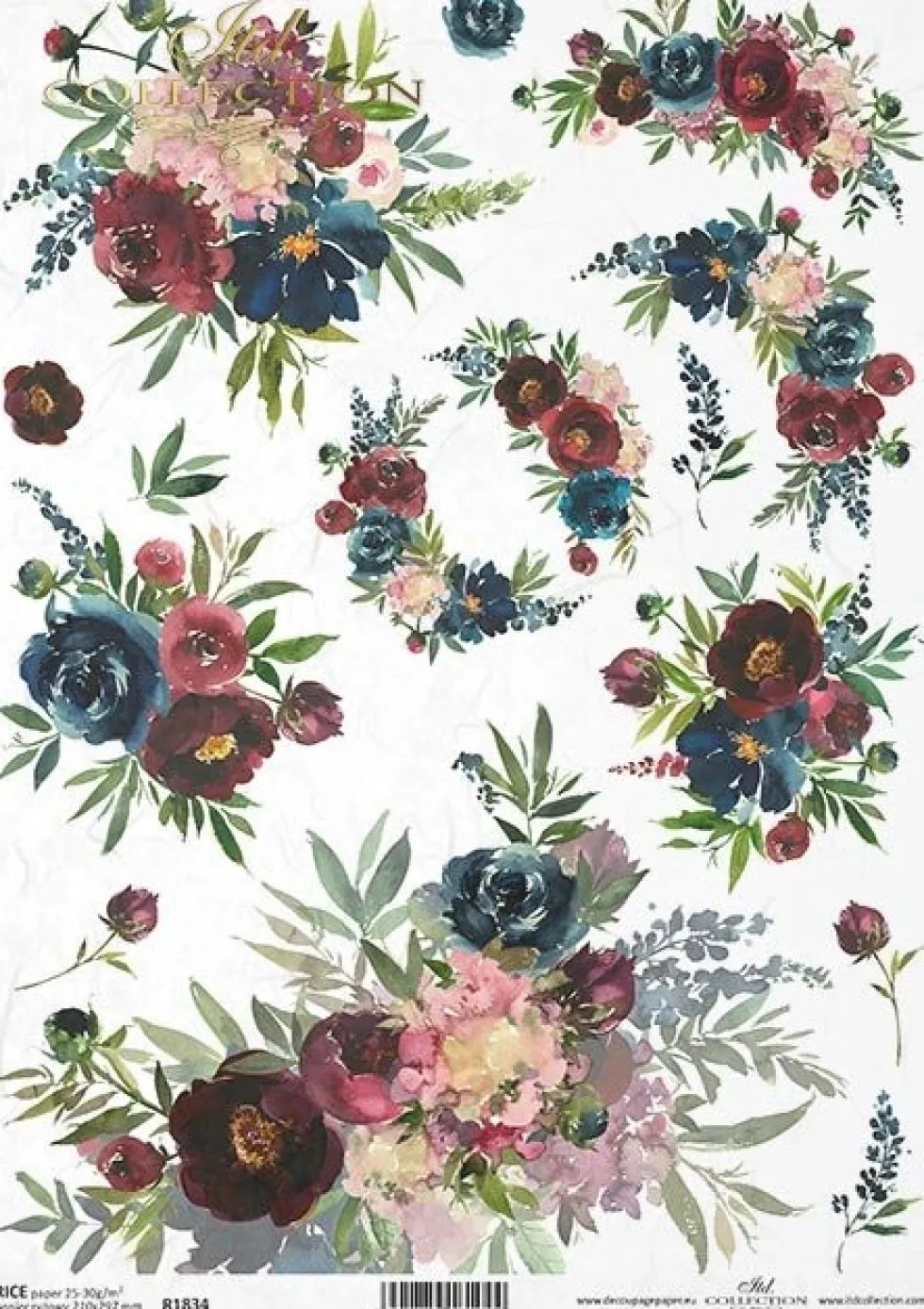 Papier do decoupage A4 - ITD Collection - ryżowy, R1834