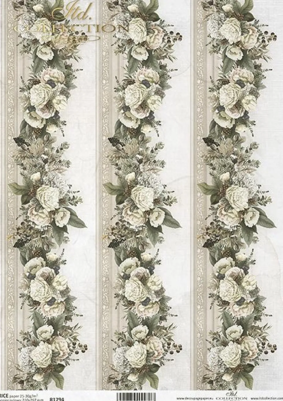 Papier do decoupage A4 - ITD Collection - ryżowy, R1797