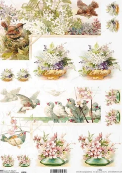 Papier do decoupage A4 - ITD Collection - ryżowy, R857