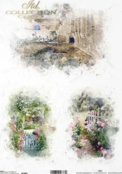 Papier do decoupage A4 - ITD Collection - ryżowy, R1594