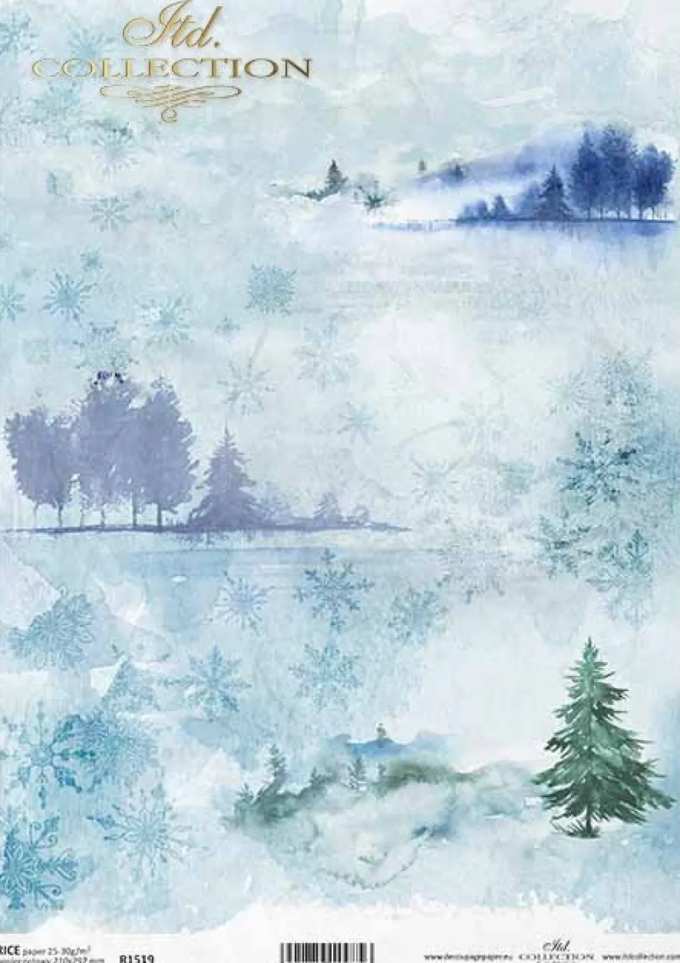 Papier do decoupage A4 - ITD Collection - ryżowy, R1519