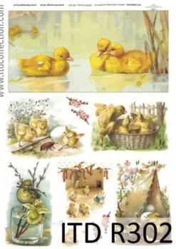Papier do decoupage A4 - ITD Collection - ryżowy, R300
