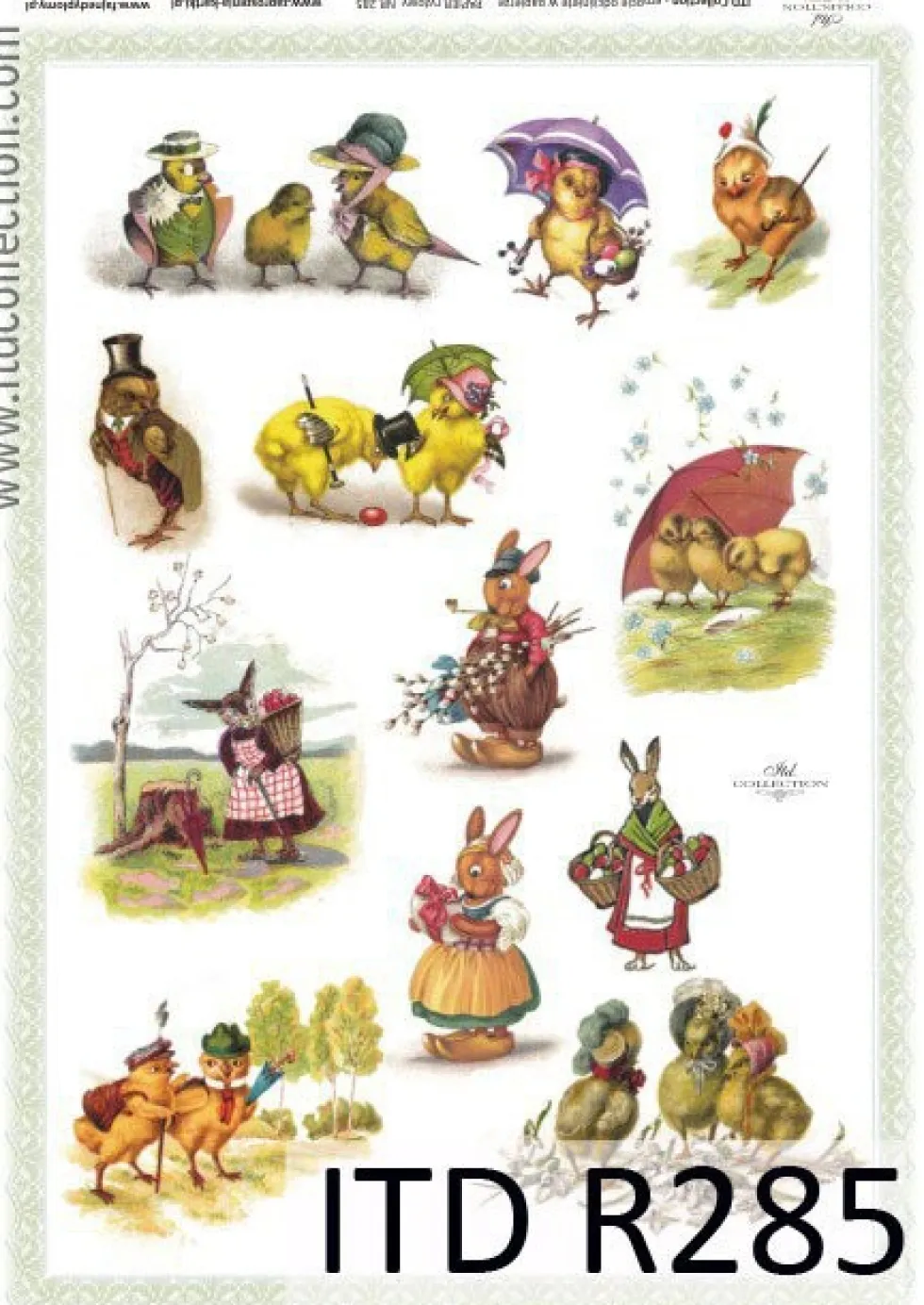 Papier do decoupage A4 - ITD Collection - ryżowy, R285