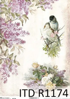 Papier do decoupage A4 - ITD Collection - ryżowy, R1174