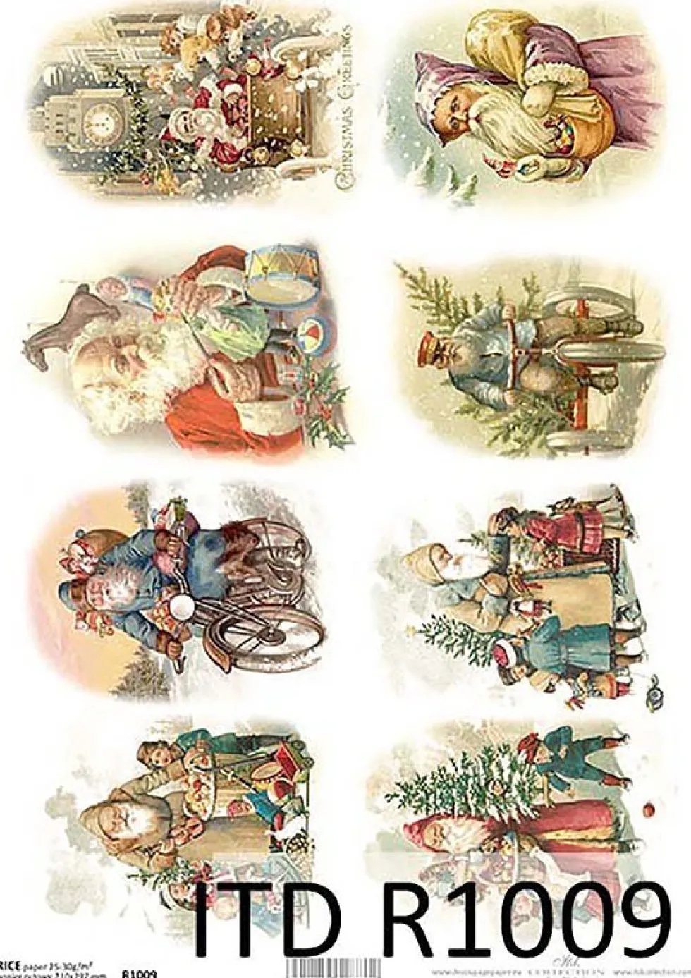 Papier do decoupage A4 - ITD Collection- ryżowy, R1003