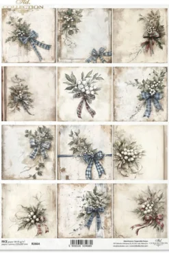 Papier do decoupage A4 - ITD Collection - ryżowy R2664