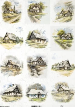 Papier do decoupage A4 - ITD Collection - ryżowy, R2349