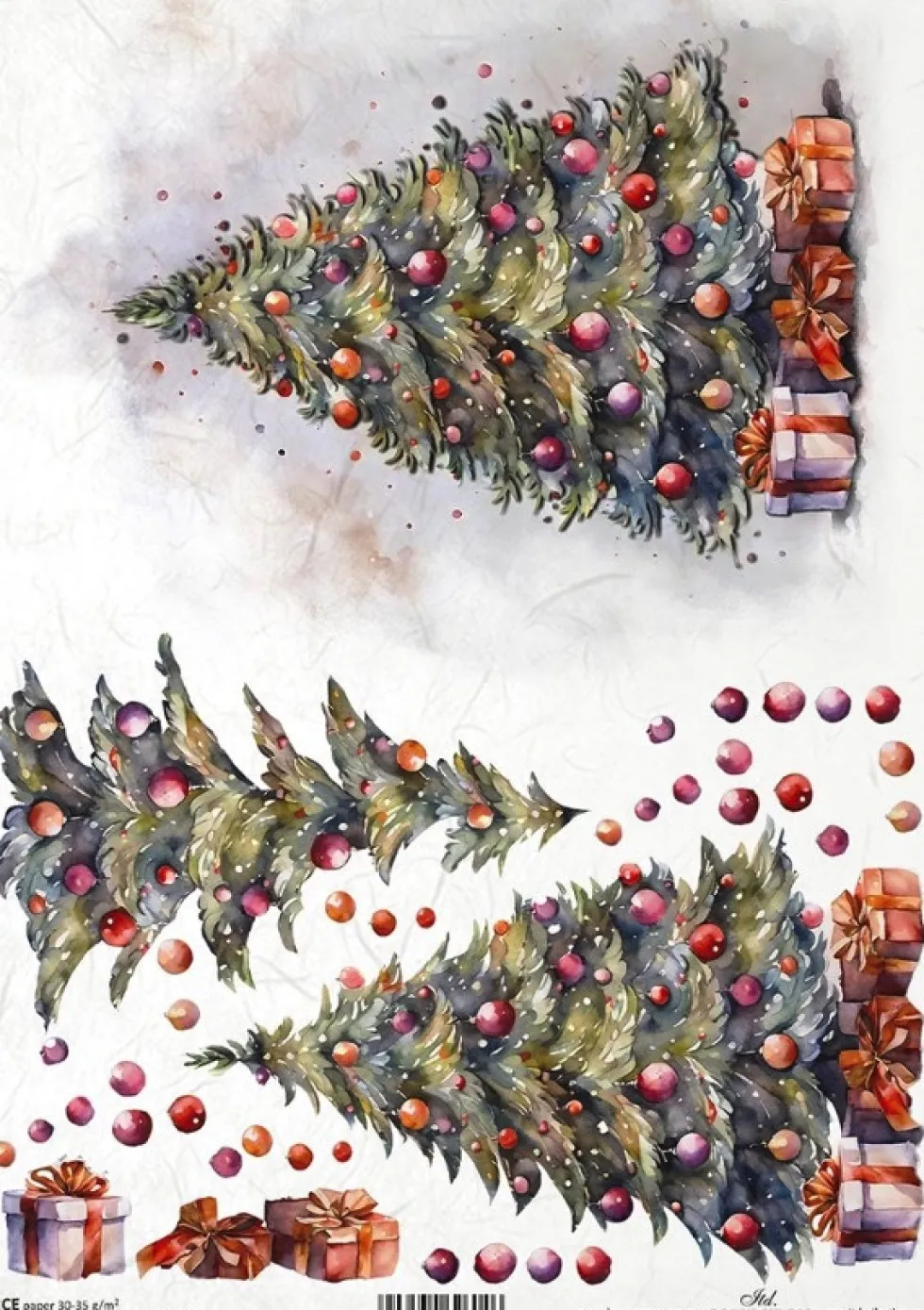 Papier do decoupage A4 - ITD Collection - ryżowy, R2472