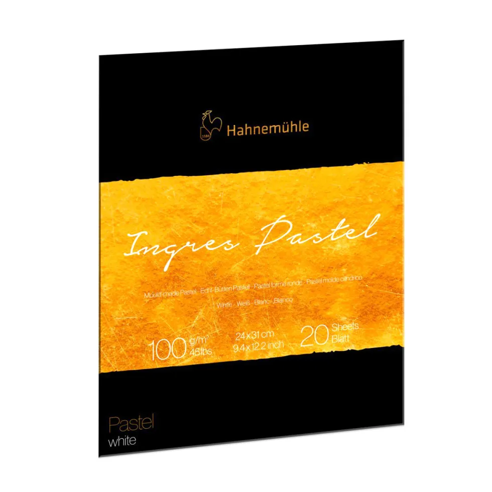 Papier do pasteli Ingres 24 x 31 cm - Hahnemühle - White 100 g/m2 20 ark.