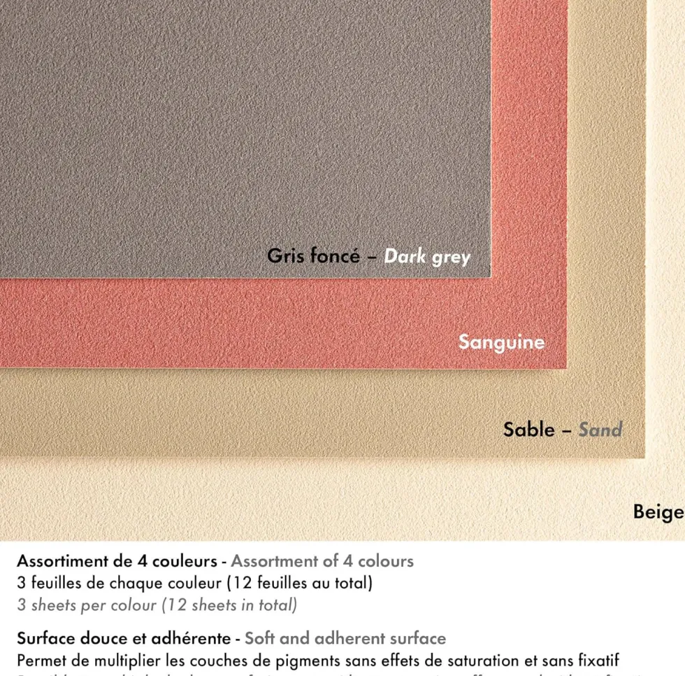 Papier do pasteli suchych Pastelmat No. 7 - Clairefontaine - 24 x 30 cm 360 g 12 ark.